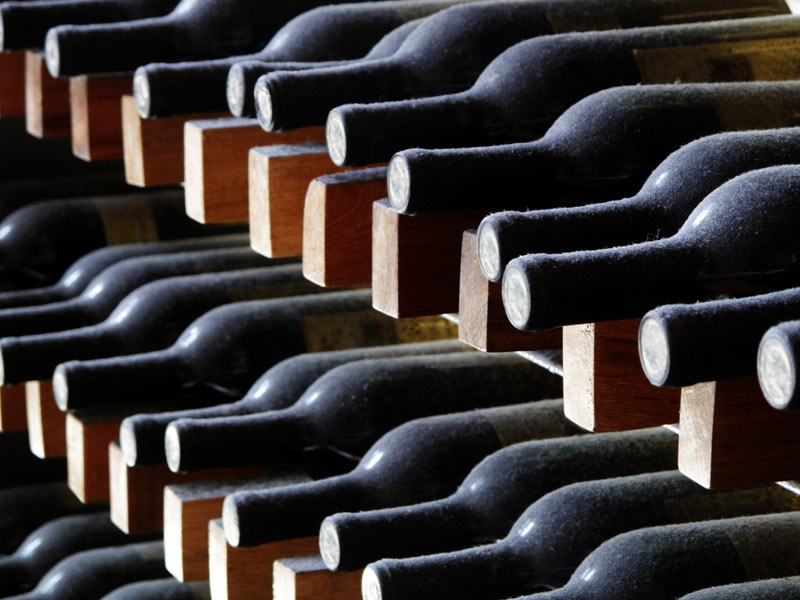 conservazione del vino bottiglie in cantina -EFW