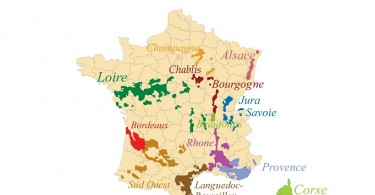 Mappa Francia con regioni vini | Enjoy Food & Wine